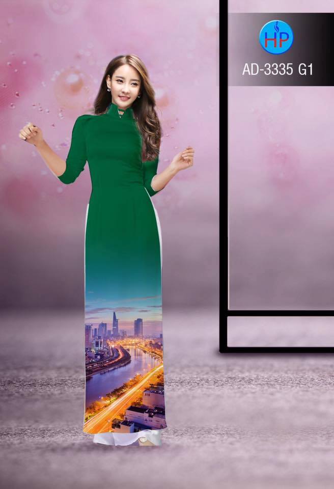 Vải áo dài phong cảnh AD 3335 - Ảnh 11