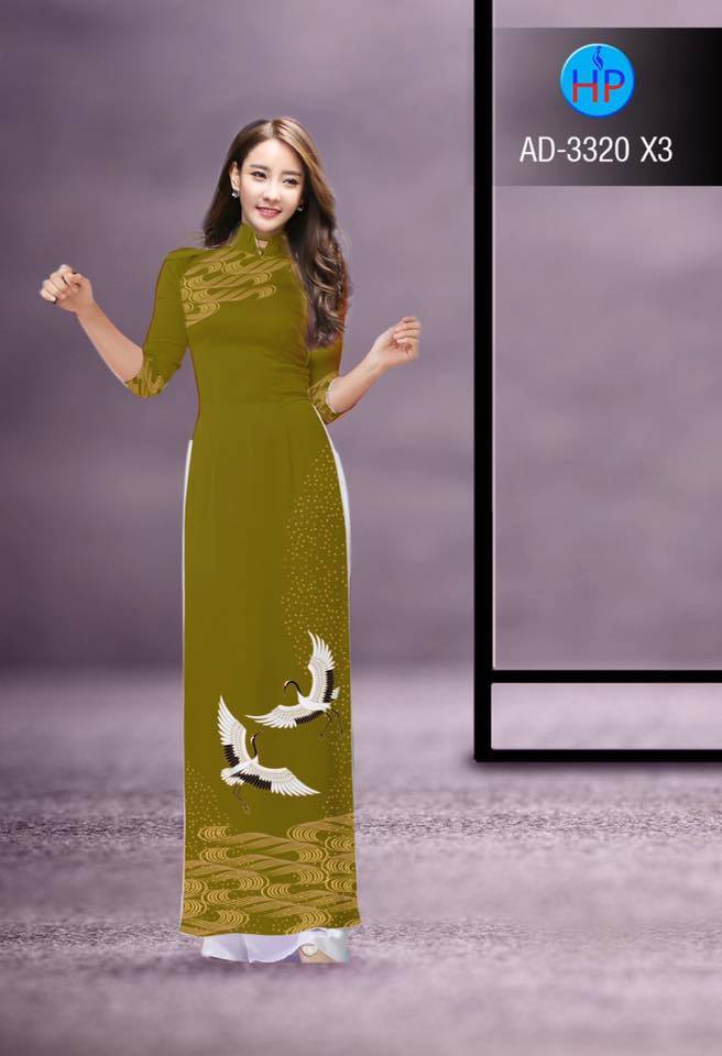 Vải áo dài hình cò AD 3320 - Ảnh 11