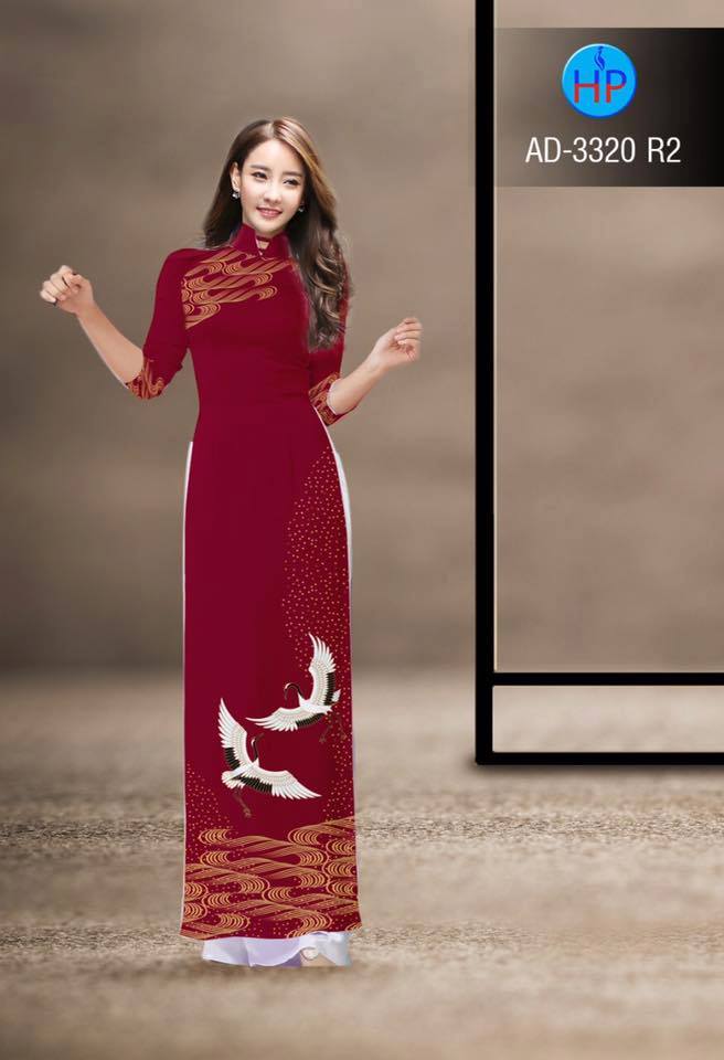 Vải áo dài hình cò AD 3320 - Ảnh 8