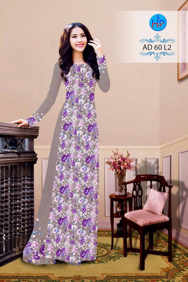 Vải áo dài hoa toan thân AD 60 - Ảnh 4