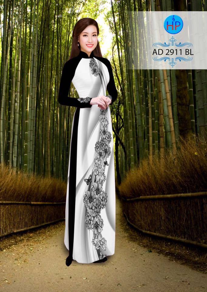 Vải áo dài hoa cúc AD 2911 - Ảnh 8