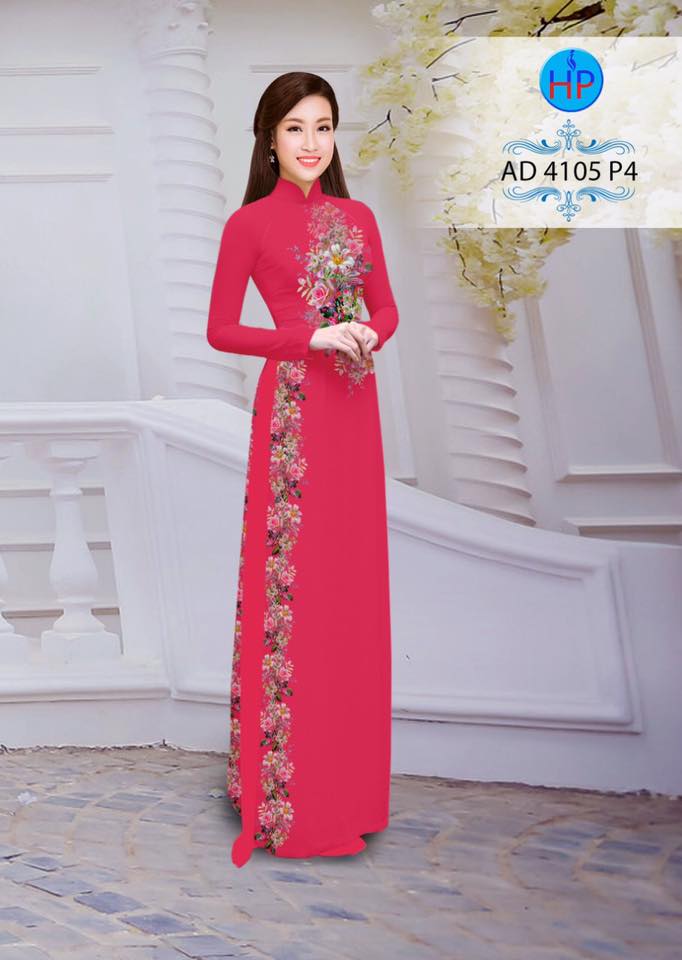 Vải áo dài hoa hồng AD 4105 - Ảnh 12