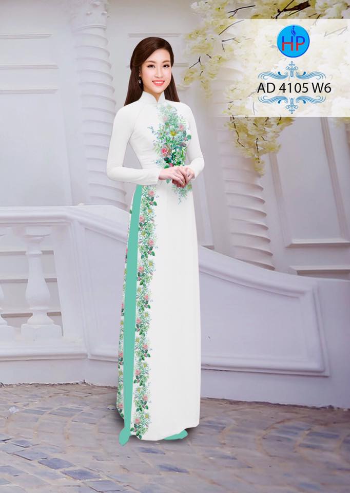 Vải áo dài hoa hồng AD 4105 - Ảnh 11