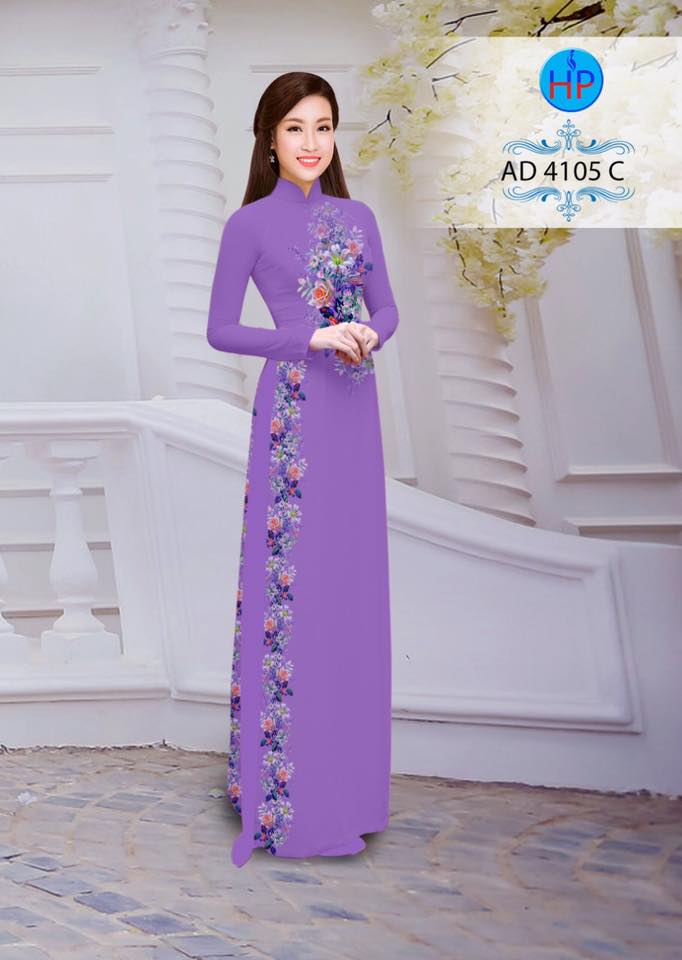 Vải áo dài hoa hồng AD 4105 - Ảnh 10