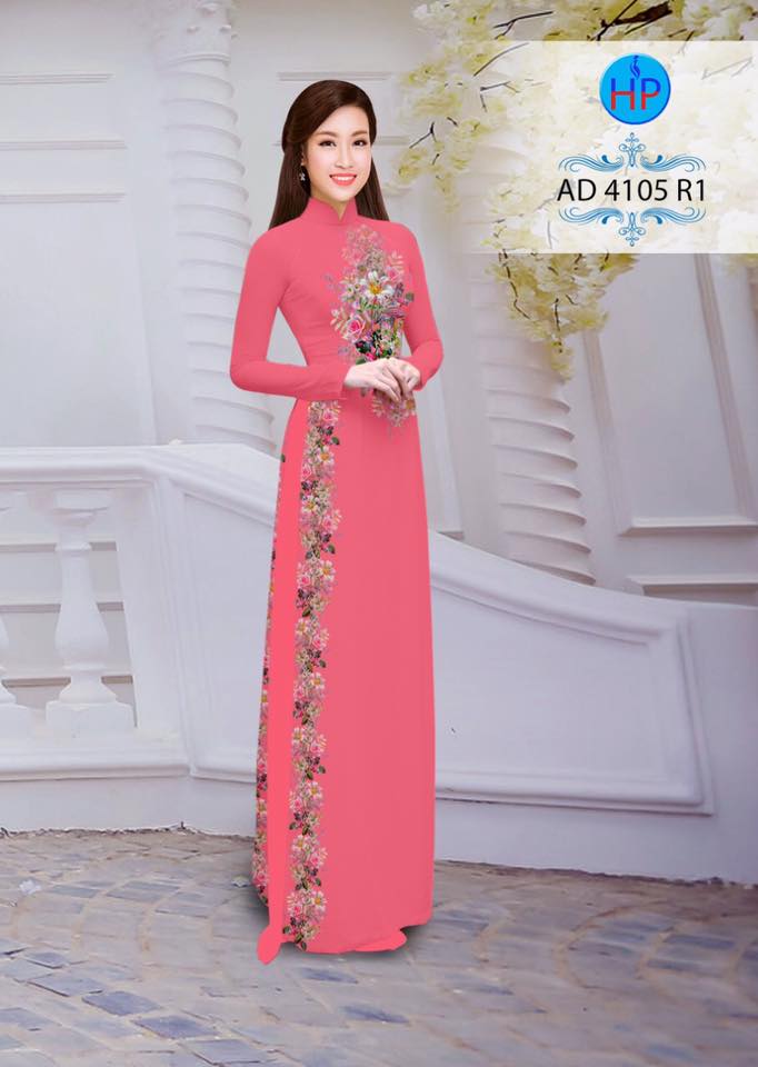 Vải áo dài hoa hồng AD 4105 - Ảnh 9