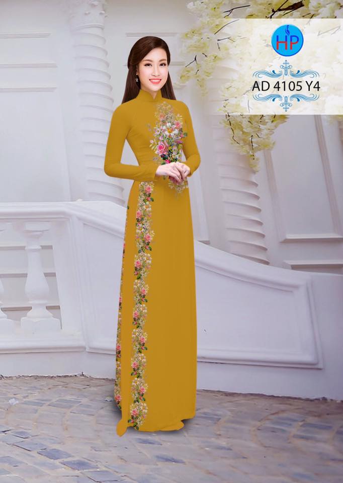 Vải áo dài hoa hồng AD 4105 - Ảnh 8