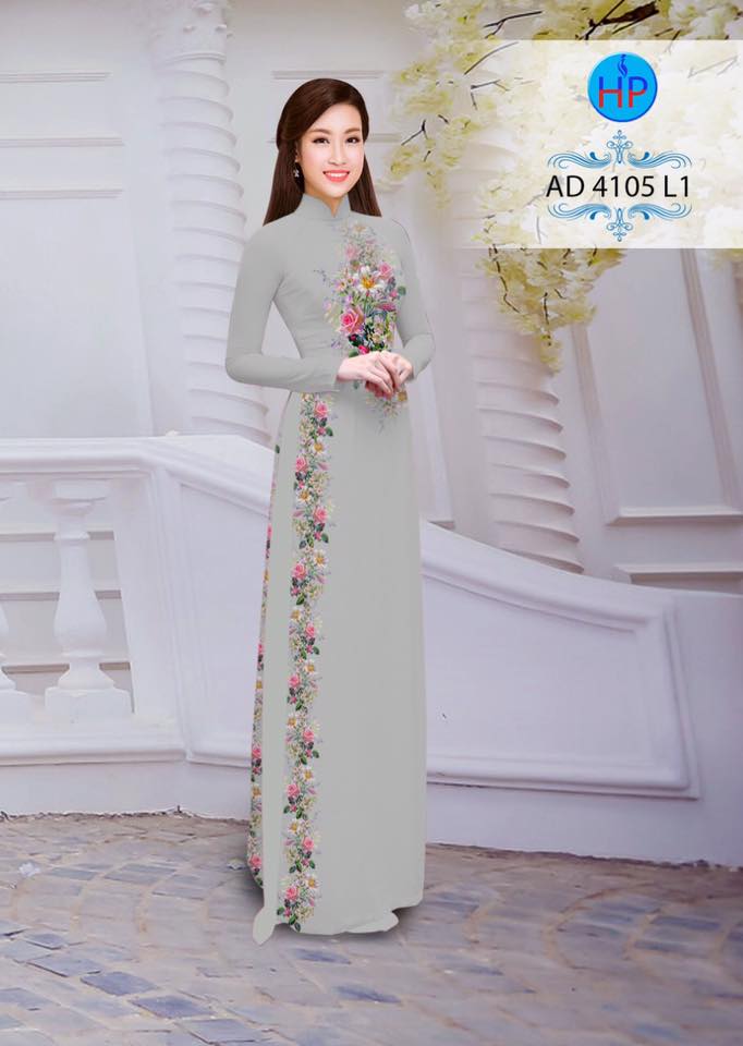 Vải áo dài hoa hồng AD 4105 - Ảnh 24