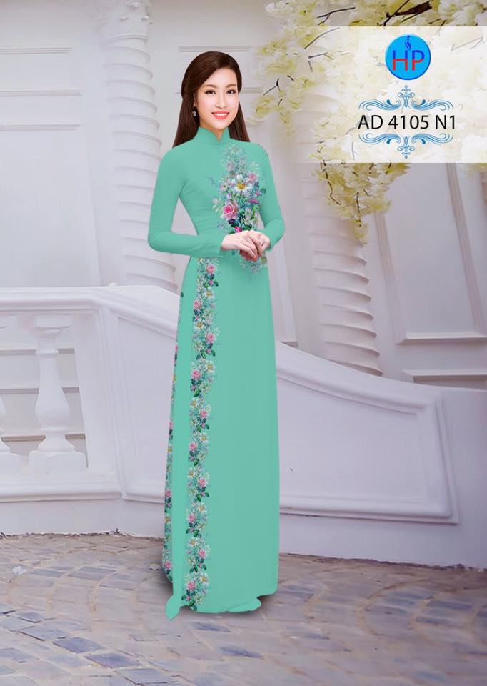Vải áo dài hoa hồng AD 4105 - Ảnh 23