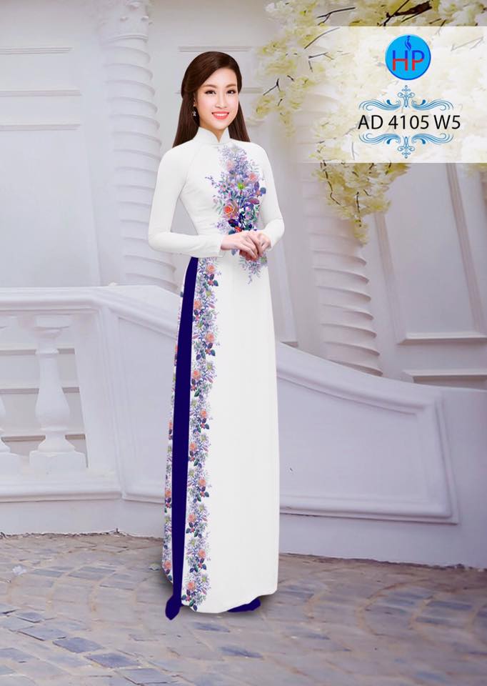 Vải áo dài hoa hồng AD 4105 - Ảnh 21