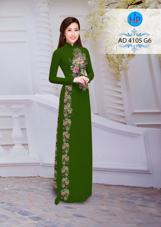 Vải áo dài hoa hồng AD 4105 - Ảnh 20
