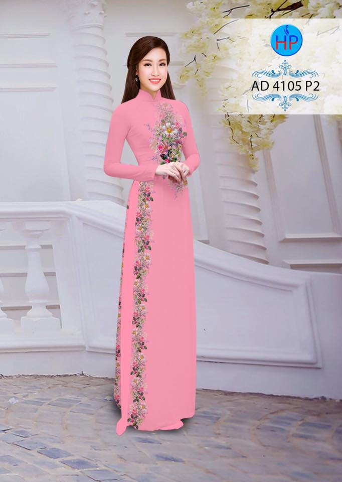 Vải áo dài hoa hồng AD 4105 - Ảnh 19