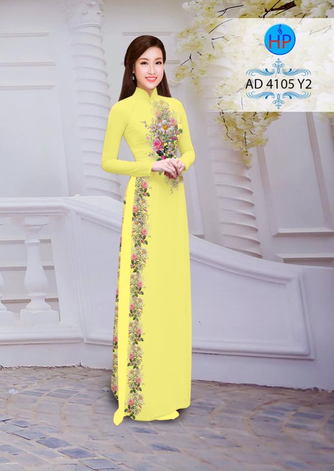Vải áo dài hoa hồng AD 4105 - Ảnh 17