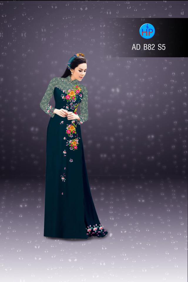 Vải áo dài hoa hồng AD B82 - Ảnh 5