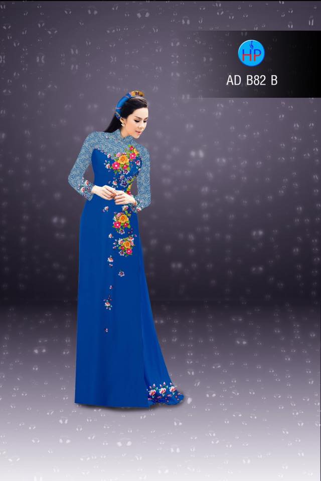 Vải áo dài hoa hồng AD B82 - Ảnh 9