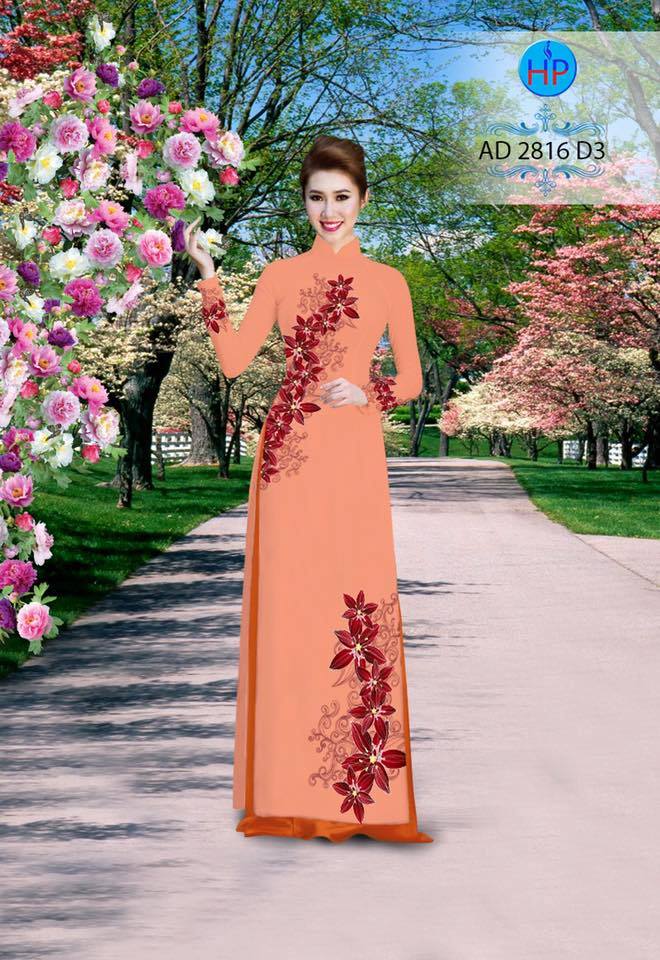 Vải áo dài hoa loa kèn AD 2816 - Ảnh 10