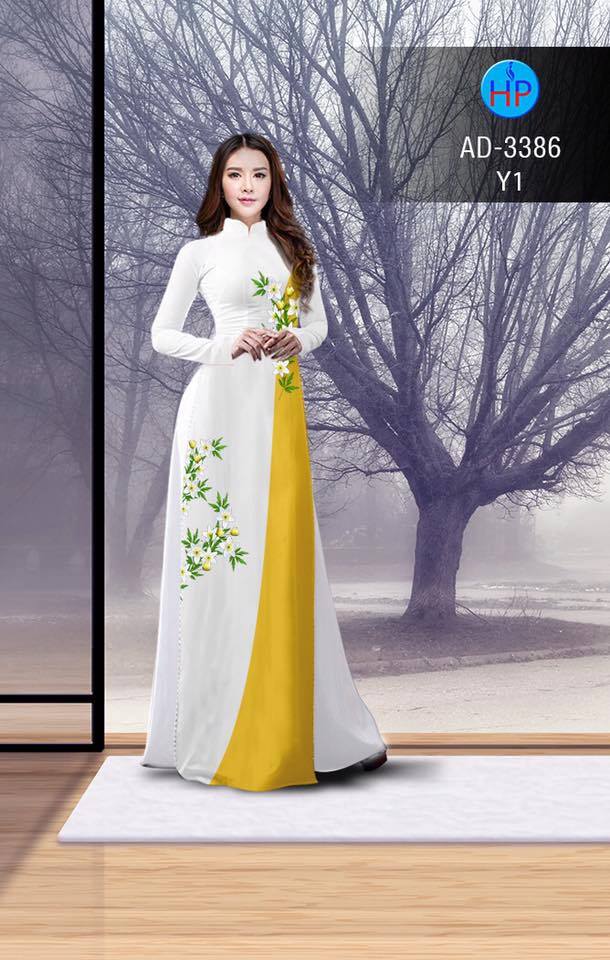 Vải áo dài hoa sứ AD 3368 - Ảnh 4