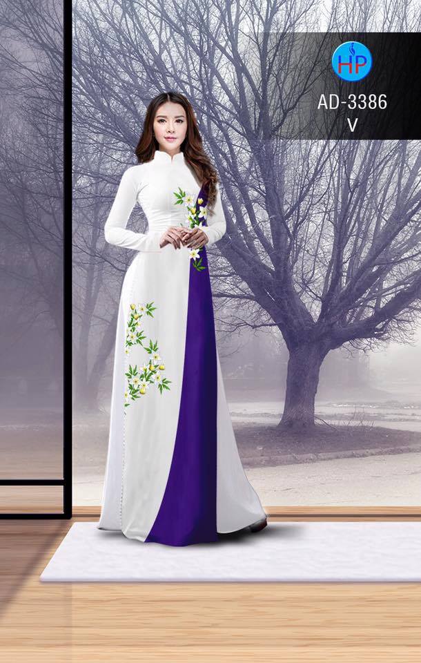 Vải áo dài hoa sứ AD 3368 - Ảnh 5