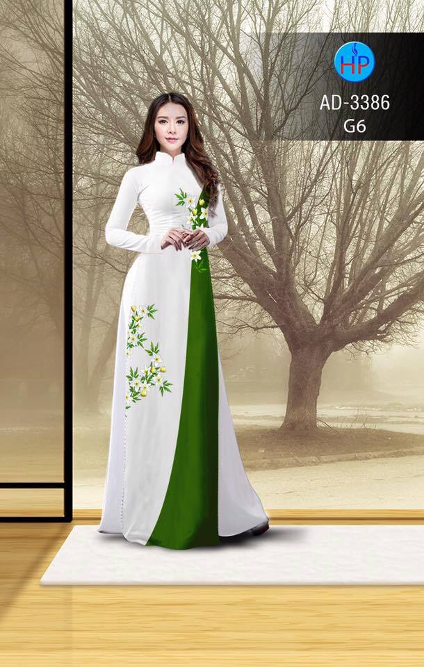 Vải áo dài hoa sứ AD 3368 - Ảnh 9