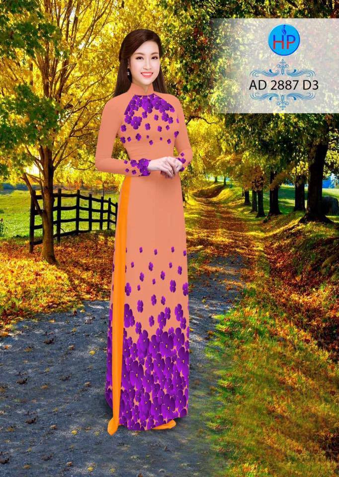 Vải áo dài hoa trên dưới AD 2887 - Ảnh 3