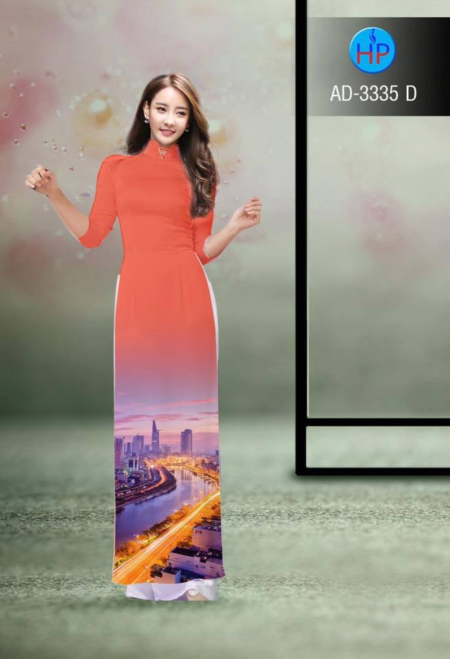 Vải áo dài phong cảnh AD 3335 - Ảnh 3
