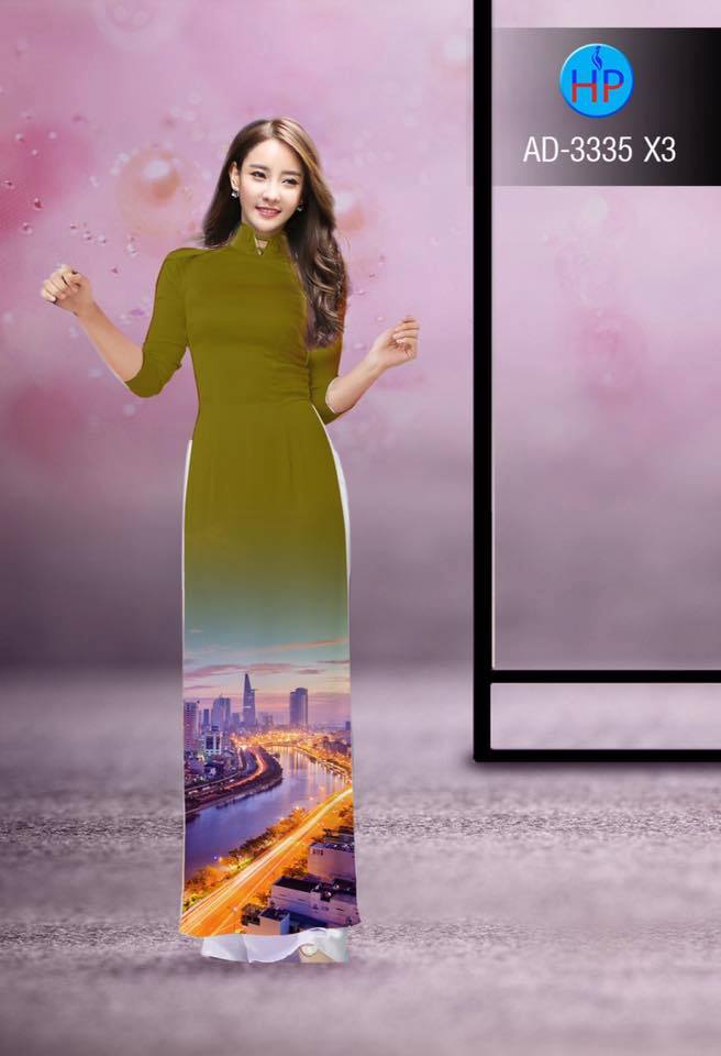 Vải áo dài phong cảnh AD 3335 - Ảnh 9