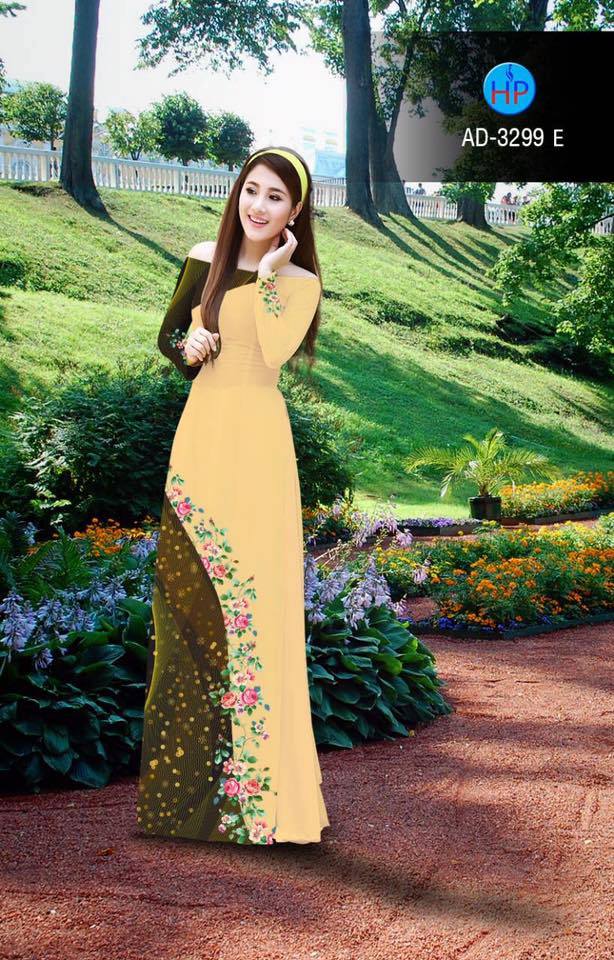 Vải áo dài hoa hồng AD 3299 - Ảnh 10