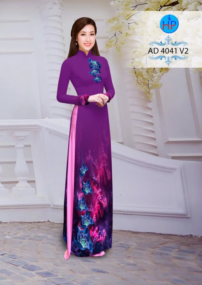 Vải áo dài hoa ảo AD 4041 - Ảnh 14