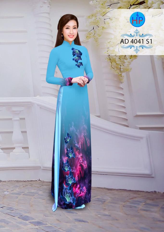 Vải áo dài hoa ảo AD 4041 - Ảnh 11