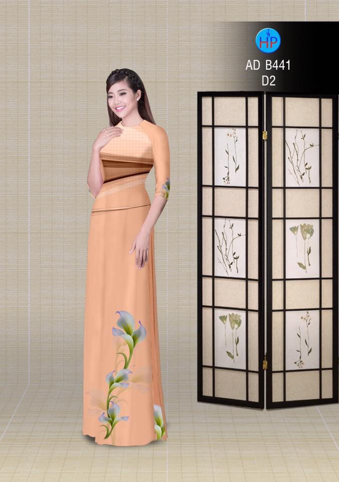 Vải áo dài lá AD B441 - Ảnh 3