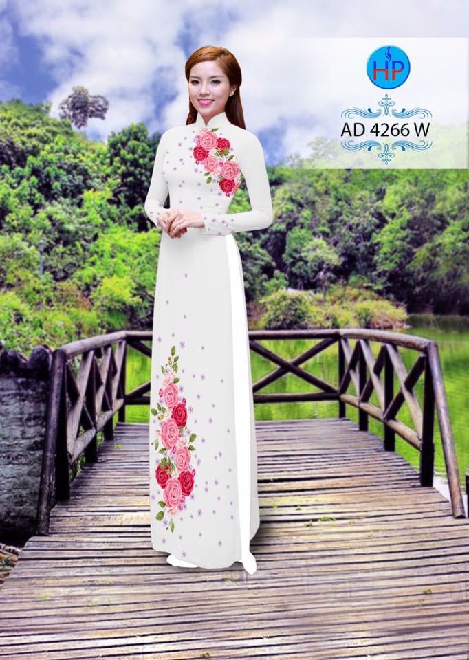 Vải áo dài hoa hồng AD 4266 - Ảnh 19