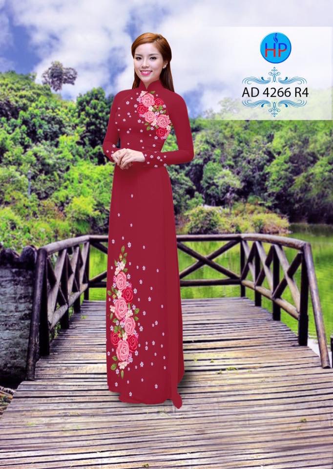 Vải áo dài hoa hồng AD 4266 - Ảnh 12
