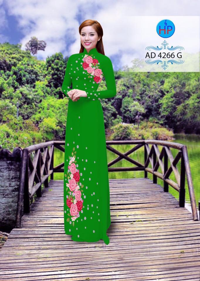 Vải áo dài hoa hồng AD 4266 - Ảnh 11