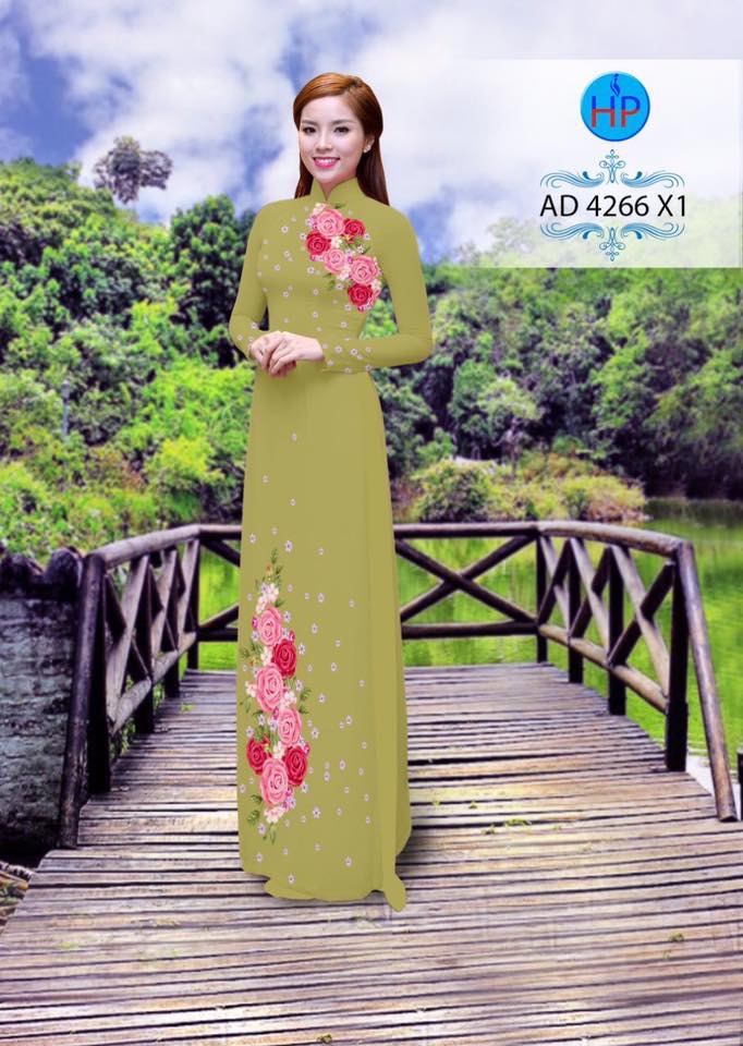 Vải áo dài hoa hồng AD 4266 - Ảnh 6