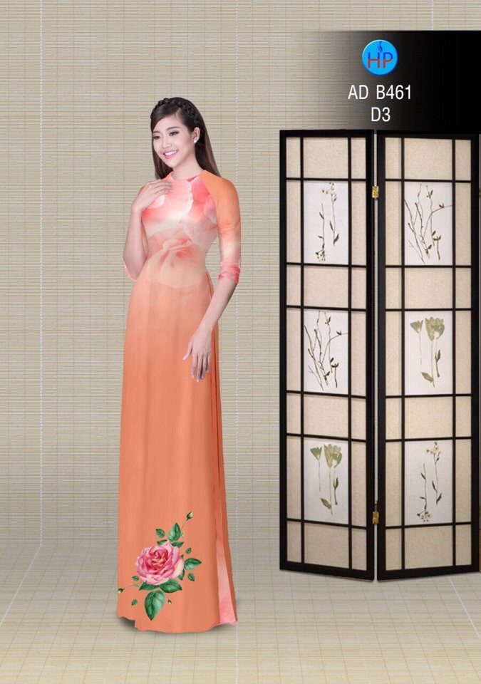 Vải áo dài hoa hồng AD B461 - Ảnh 14