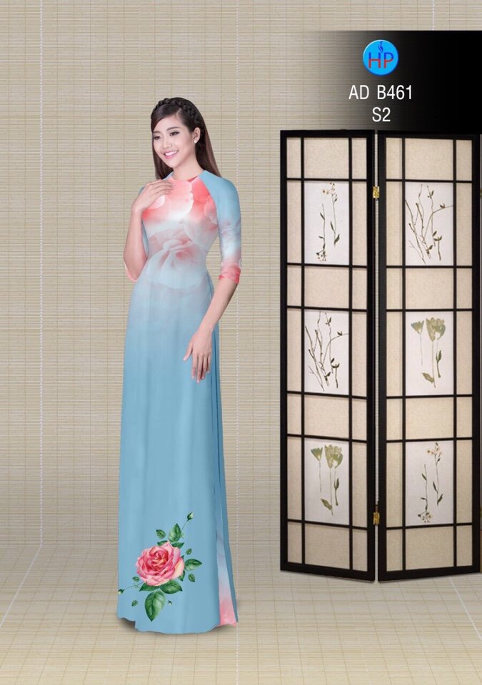 Vải áo dài hoa hồng AD B461 - Ảnh 17