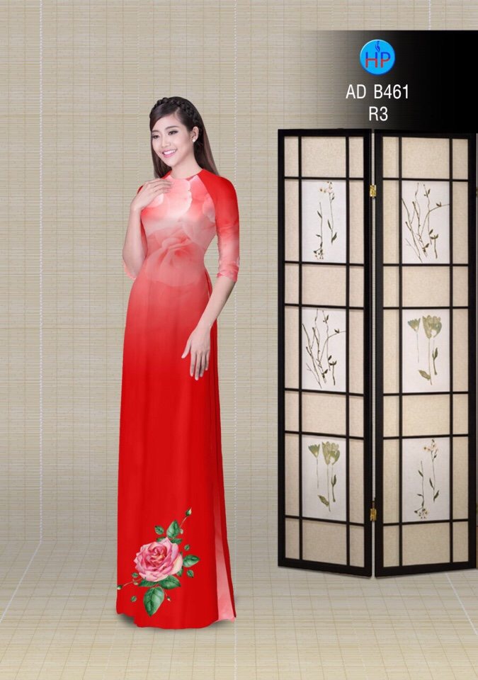 Vải áo dài hoa hồng AD B461 - Ảnh 16