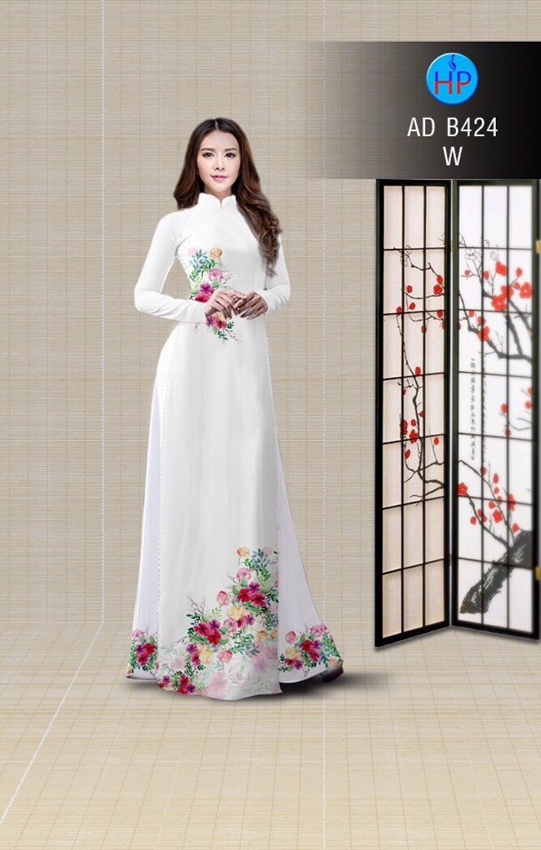 Vải áo dài hao 3d AD B424 - Ảnh 19