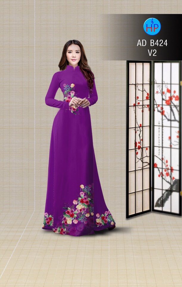 Vải áo dài hao 3d AD B424 - Ảnh 17