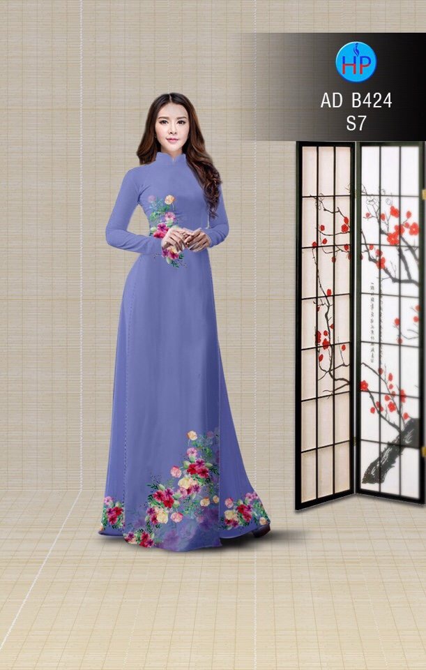 Vải áo dài hao 3d AD B424 - Ảnh 15