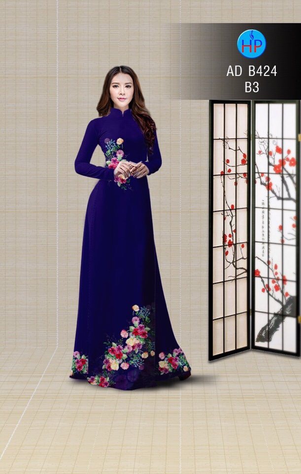 Vải áo dài hao 3d AD B424 - Ảnh 6