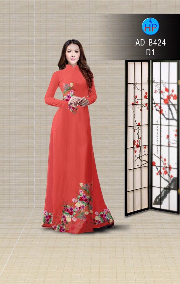 Vải áo dài hao 3d AD B424 - Ảnh 3