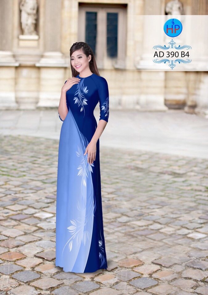Vải áo dài lá AD 390