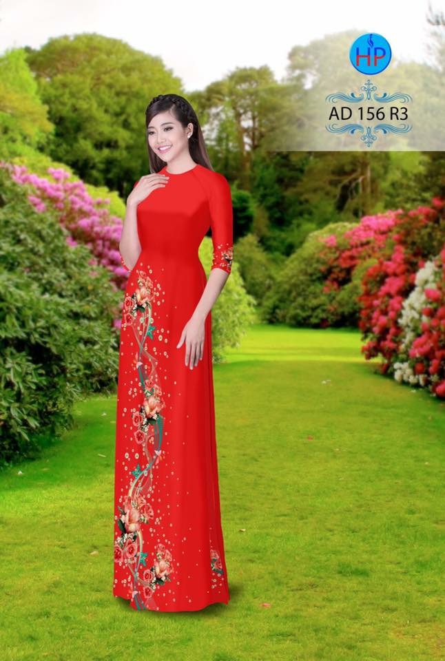 Vải áo dài hoa hồng AD 156 - Ảnh 12