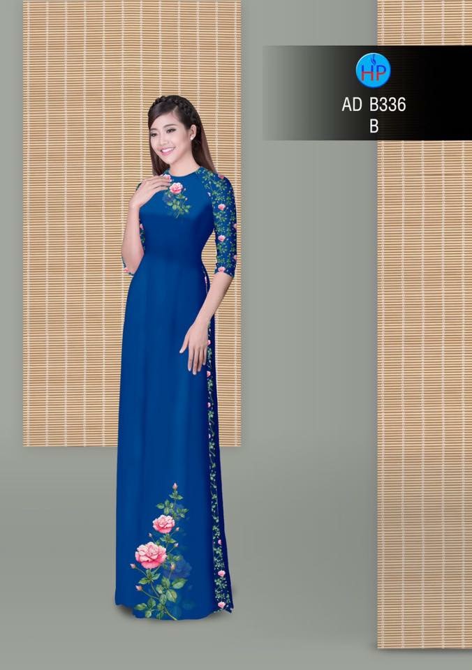 Vải áo dài hoa hồng AD B336 - Ảnh 5