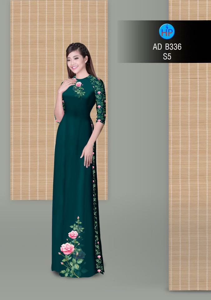Vải áo dài hoa hồng AD B336 - Ảnh 3