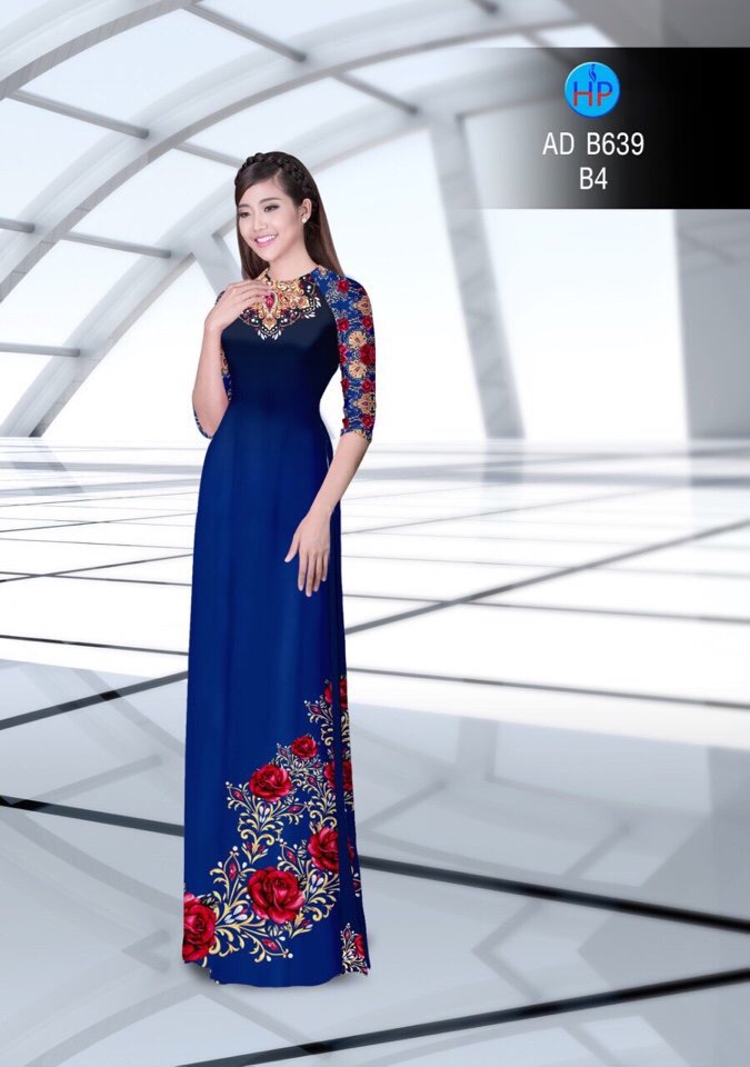 Vải áo dài hoa hồng AD B639 - Ảnh 19