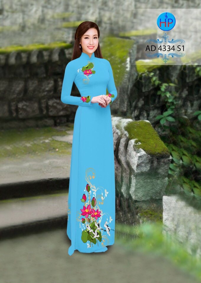 Vải áo dài hoa sen AD 4334 - Ảnh 10