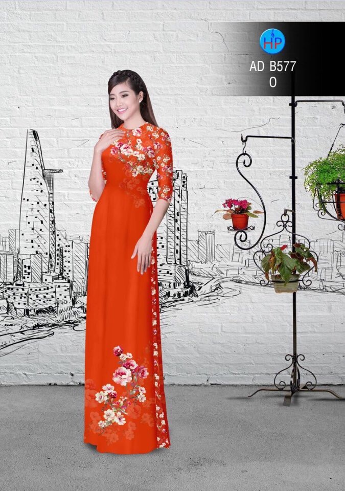 Vải áo dài hoa trên dưới AD B577 - Ảnh 19