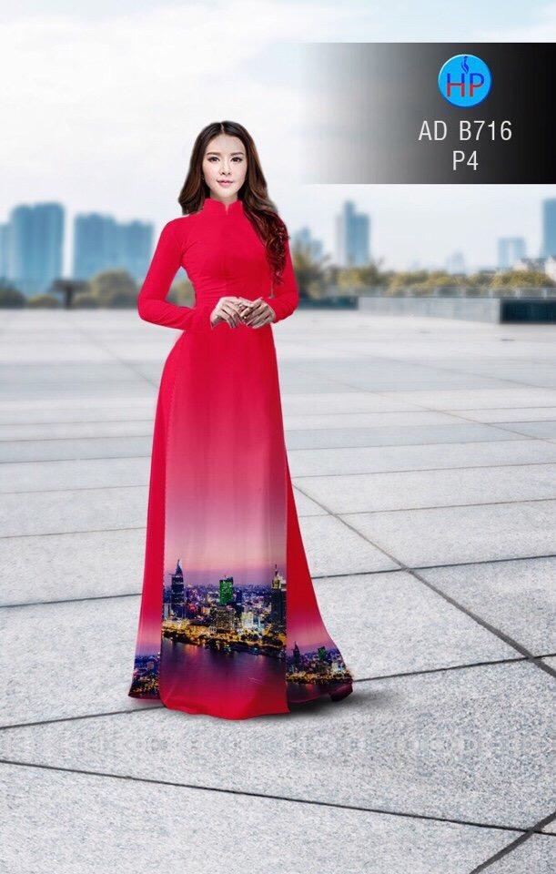 Vải áo dài phong cảnh AD B716 - Ảnh 8