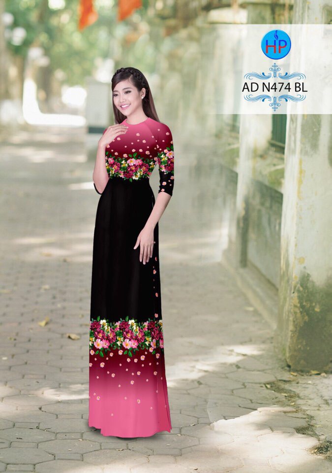 Vải áo dài hoa trên dưới AD N474 - Ảnh 28